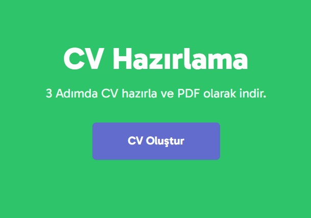 Cv oluşturma formu ile cv hazırlama süreci